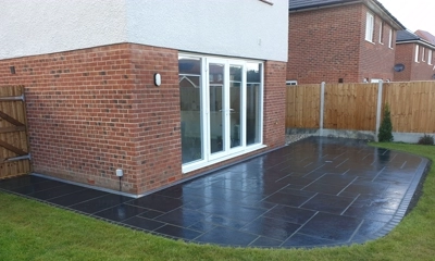 Brazilian black slate will create an unique finish for your patio.