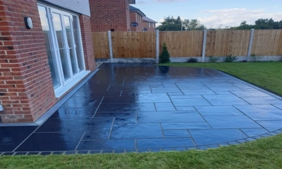 Stunning Brazilian slate patio for your garden. 